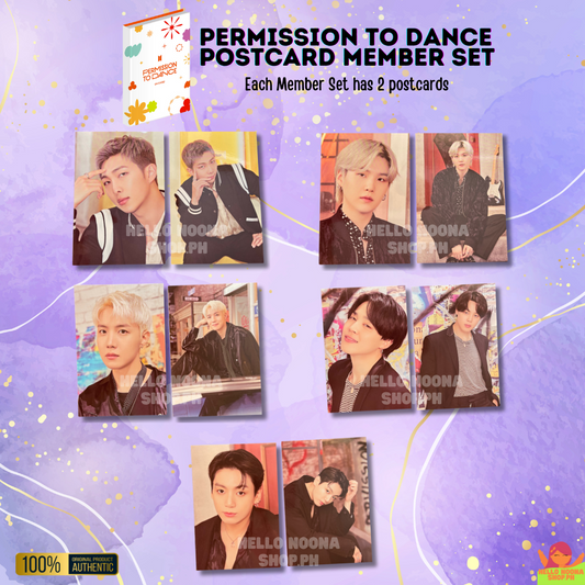 BTS Permission to Dance On Stage Postcard Member Set