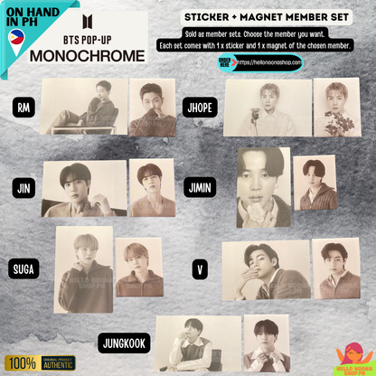 BTS MNCR Magnet + Sticker Member Set