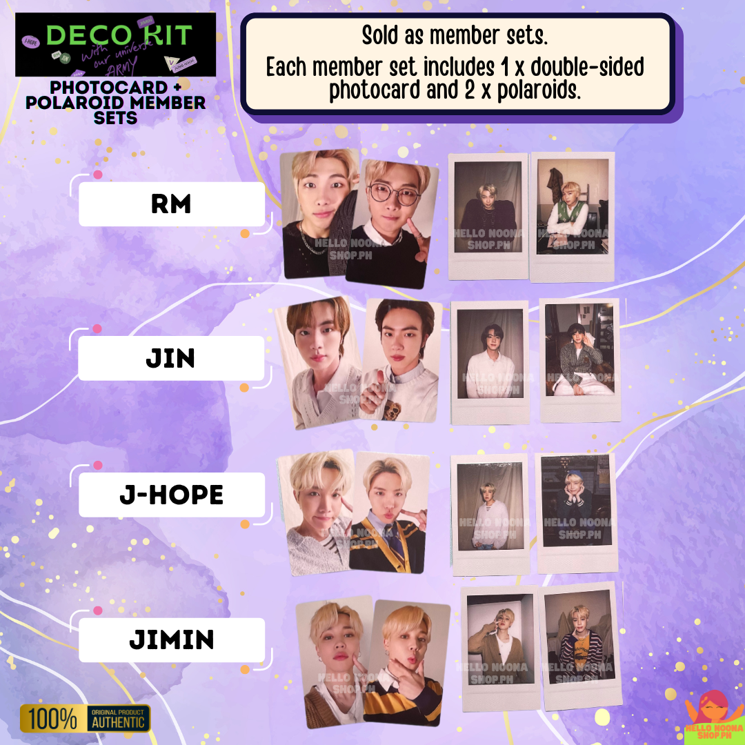 BTS Deco Kit 2022 PC and Polaroid Member Set