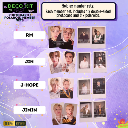 BTS Deco Kit 2022 PC and Polaroid Member Set