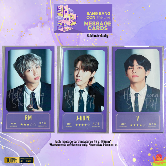 BTS Bang Bang Con Message Cards