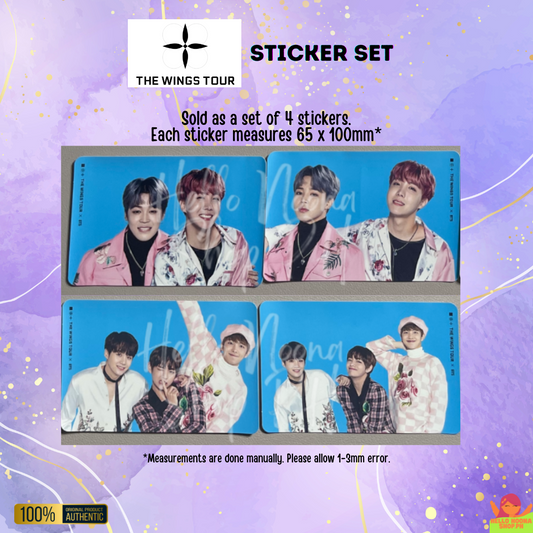 BTS Wings Tour Trilogy Sticker Set